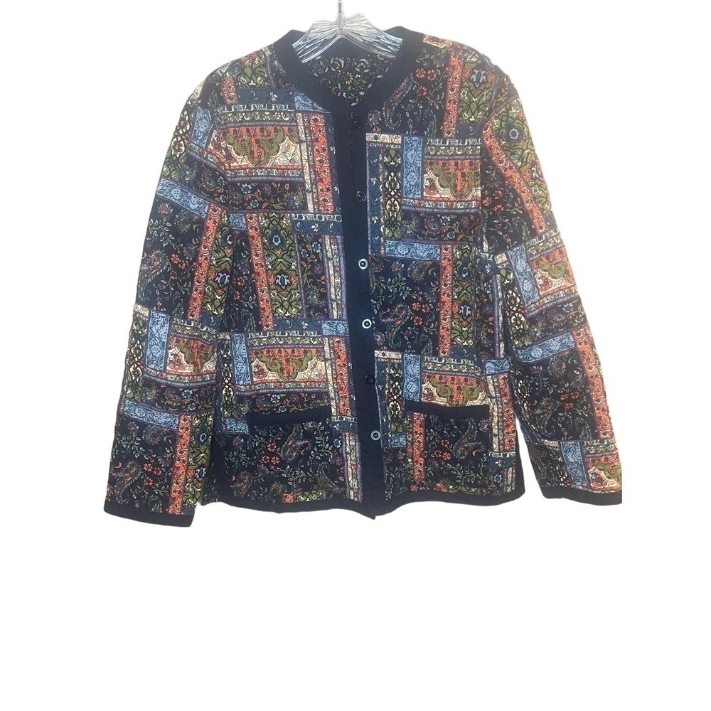 Womens Multi Patchwork Quilted Reversible Jacket … - image 2